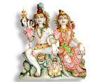 shiv parvati in flowers